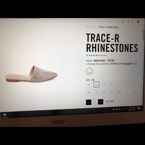 Steve Madden Pointed Toe Rhinestone Mules Size 6M